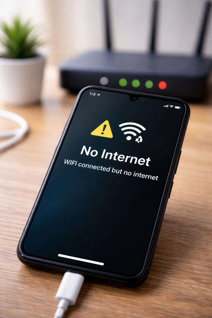 wifi connected but no internet